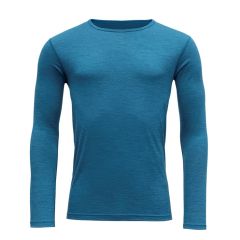 Termo majica z dolgimi rokavi Devold Breeze Merino-Blue Melange-S