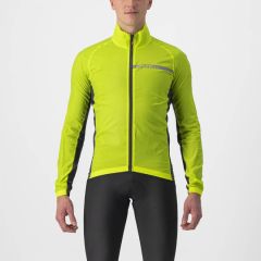 Kolesarska vetrovka Castelli Squadra Stretch-Yellow Fluo/Dark Grey-S