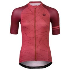 Ženski kolesarski dres AGU Velo Wave Essential-Rusty Pink-S